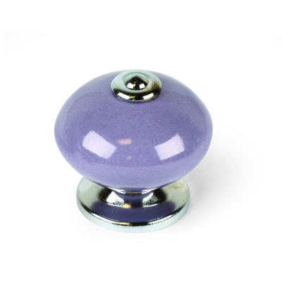 Pomolo, Porcellana, Fucsia, Diametro 40 mm. Marchio - REI