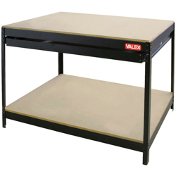 Banco da lavoro acciaio officina 1 cassetto e ripiano 120x60x93cm valex 1610163 precio