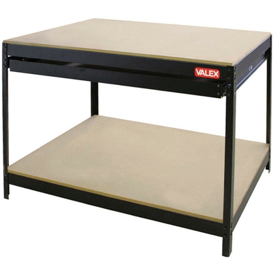 Banco da lavoro acciaio officina 1 cassetto e ripiano 120x60x93cm valex 1610163