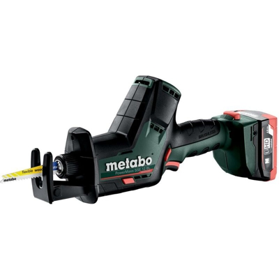 Metabo Sega diritta a batteria PowerMaxx SSE 12 BL, Valigetta in plastica, 12V 2x4Ah LiHD + ASC 55 - 602322800