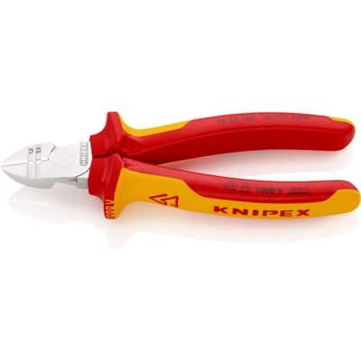 Knipex 14 26 160 VDE Tronchese laterale con spelacavi con sfaccettatura 160 mm