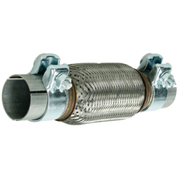 Tubo flessibile di scarico in acciaio inox universale 50x150 mm con 2 morsetti - ECD GERMANY en oferta
