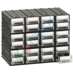 Cassettiera modulare 'T/A' con 24 cassetti - Trasparente - Mobil Plastic características