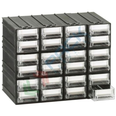 Cassettiera modulare 'T/A' con 24 cassetti - Trasparente - Mobil Plastic