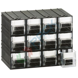 Cassettiera modulare "T/A1" con 12 cassetti - Trasparente - Mobil Plastic características