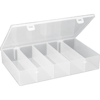 Scatola portaminuterie 'CLASS 13' con 5 scomparti - Trasparente - Mobil Plastic