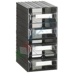 Cassettiera modulare "MOBIL101" con 4 cassetti - Trasparente - Mobil Plastic en oferta