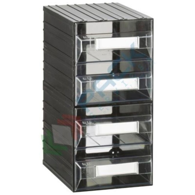 Cassettiera modulare "MOBIL101" con 4 cassetti - Trasparente - Mobil Plastic