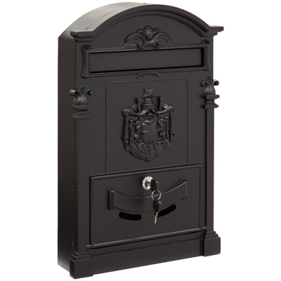 Cassetta Postale Nero Alluminio Pressofuso - DOMUS