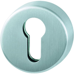 Hoppe rundrosette con PZ FORATURA | Cilindro a Profilo | Casa tuere | Diametro 52 X 8 mm | in acciaio inox opaco, 1 pezzi, 10799485 en oferta