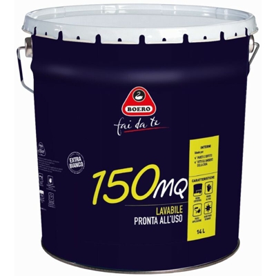 Idropittura Lavabile Pronta Uso Pittura per Interni Murale 150 Mq Casa 967 - Boero