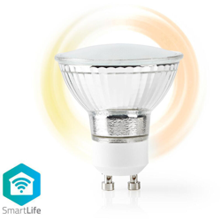 Nedis Lampadina a LED Smart Wi-Fi | Bianco Caldo | GU10 | Bianco Extra Caldo Regolabile (1800 K) NE550716087 en oferta