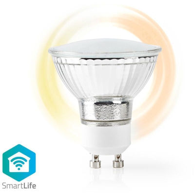 Nedis Lampadina a LED Smart Wi-Fi | Bianco Caldo | GU10 | Bianco Extra Caldo Regolabile (1800 K) NE550716087