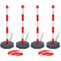 Vidaxl - Set Stradale con 4 Pali e 2 Catene in Plastica 10 m Ciascuna características