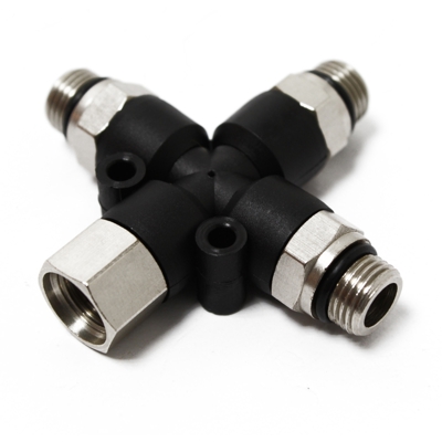 Wiltec - Adattatore Distributore per Aerografo 1 x 9,51 mm (1/8') FI 3 x 9,51 mm (1/8') FE