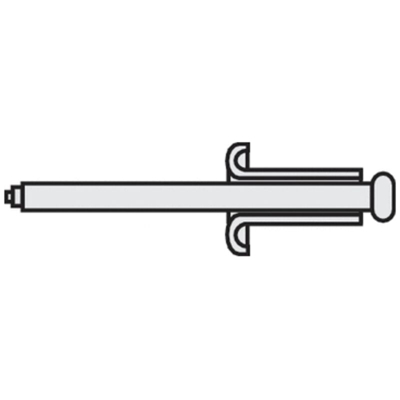 TOOLCRAFT 194724 Rivetto (Ø x L) 3 mm x 10 mm Acciaio Alluminio A3*10 D7337-AL/ST 10 pz.