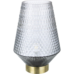 Lampada da Tavolo Decorativa Senza Fili a Batterie Led in Vetro Illuminazione - Colore: Grigio - BIZZOTTO precio