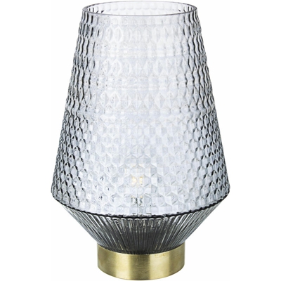 Lampada da Tavolo Decorativa Senza Fili a Batterie Led in Vetro Illuminazione - Colore: Grigio - BIZZOTTO