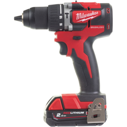 Milwaukee - M18 CBLPD-202C - TRAPANO AVVITATORE COMPACT BRUSHLESS CON PERCUSSIONE M18 - 2 Batterie da 2.0Ah precio
