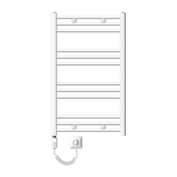 Radiatore Scaldasalviette Elettrico 300W Termoarredo da Bagno Moderno in Acciaio Bianco - 600 x 800 mm - Bianco - Curvo con Attacco Laterale - Ecd características
