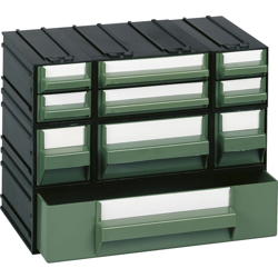 Cassettiera modulare 'M' con 10 cassetti - Verde - Mobil Plastic en oferta