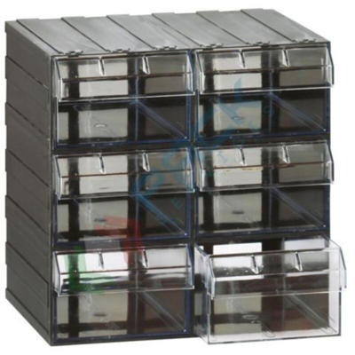Cassettiera modulare "T/E" con 6 cassetti - Trasparente - Mobil Plastic