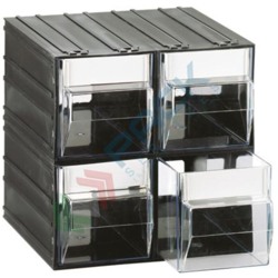 Cassettiera modulare 'T/44' con 4 cassetti - Trasparente - Mobil Plastic características