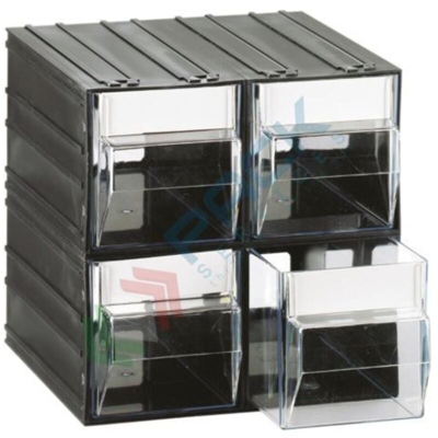 Cassettiera modulare 'T/44' con 4 cassetti - Trasparente - Mobil Plastic