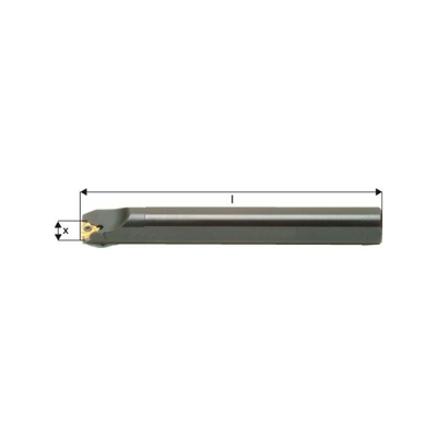 Iso Barra Filo Noiosa Per La Lavorazione All'Interno Designazione: Sil 0025 R 16, Da 25 Mm A Coda, Ø Compensato Coda 25 Mm, Dimensioni: 200