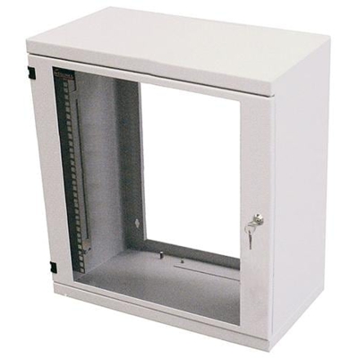 I-CASE ES-1016G - Armadio Rack 19'' a muro 16 unità prof. 400 Grigio Assemblato