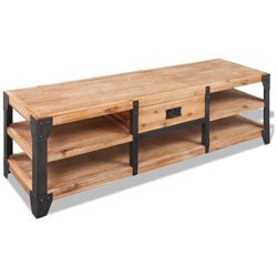 Mobile Porta Tv In Legno Massello Di Acacia 140x40x45 Cm en oferta