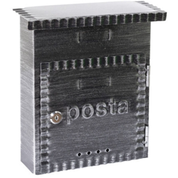 2201 Cassetta Postale in Ferro Battuto, Nero Spazzolato - Domus características