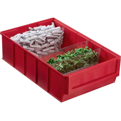 Allit 456531 Cassetta impilabile da magazzino (L x L x A) 185 x 300 x 81 mm Rosso 1 pz.