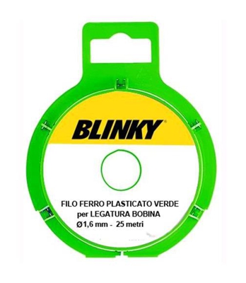 Filo Ferro Plasticato Verde Legatura Bobina 25Mt Dia.Mm.1,6 Cf. 6Pz - BLINKY