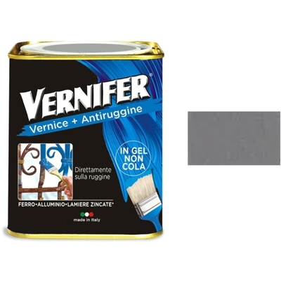 Vernifer 750 ml - metallizzato - Colore: Grigio forgia metallizzato - AREXONS