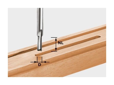 Fresa per scanalare gambo 8 mm HW S8 D3/6 - Festool