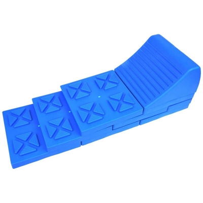 ProPlus Set di Livellatori per Roulotte Impilabili in Plastica Blu