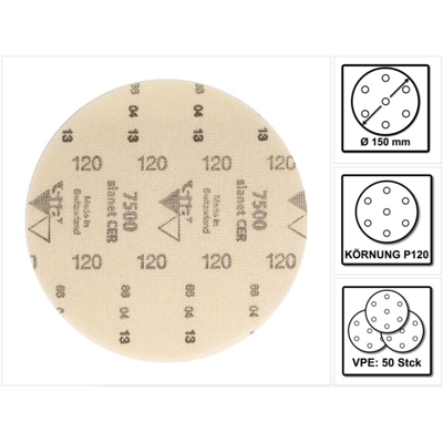 Griglia Disco Abrasivo 7500Cer Keramik 150 Millimetri K120 Sia - NO NAME