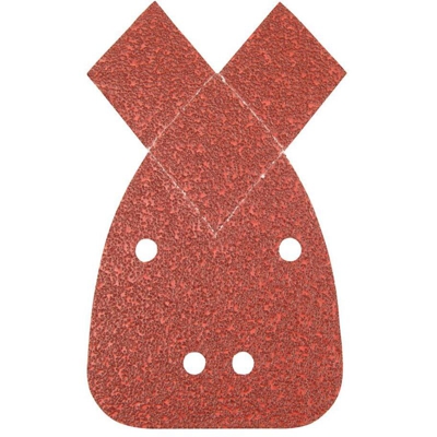 Fogli a fissaggio strappo & 2 punte 140 mm 10 pz Grana 80 - Silverline