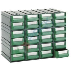 Cassettiera modulare 'A' con 24 cassetti - Verde - Mobil Plastic características