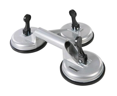 Silverline 837325 Ventosa tripla in alluminio 100 kg