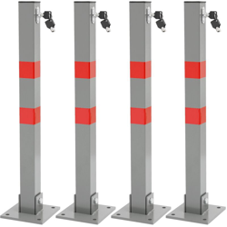 4x Barriera parcheggio serratura posto portatile con serratura rosso 65,5x5 cm precio