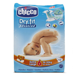 Pannolini Chicco Dry Fit 16-30 Kg 14 Pezzi características