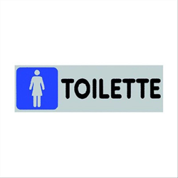 Targa cartello etichetta targhetta adesiva segnaletica toilette donna bagno wc - CAS en oferta
