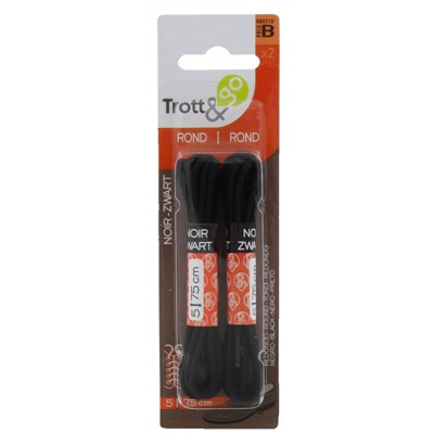 Lacci Tondi Neri Cm 75 2 Paia - GUBRA