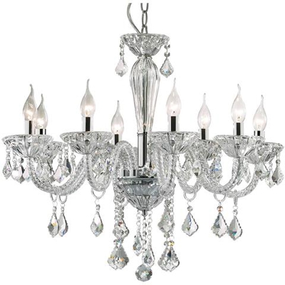 Lampada A Sospensione 8 X 40w E14 Ideal Lux Trasparente