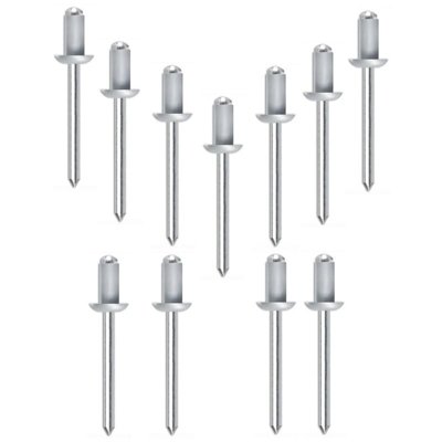 Blister 25 pz rivetti a strappo rivetto alluminio testa bombata Ød 6x10 l(mm) - TECFI