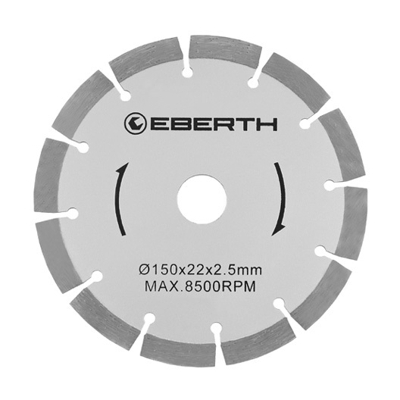 8x Dischi diamantati universale (D 150 x d 22,2 x 2,5 mm, 8500 U/min., indossare poveri, segmentato) - EBERTH