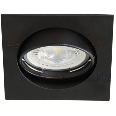 faretto incasso quadrato 75 mm CE GX5,3 IP20 interno nero orientabile kan 25991 - KANLUX