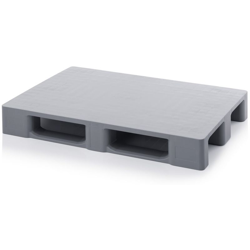 Pallet in plastica monoblocco igienico per alimenti Misura cm 80x120 Altezza cm 15,2 Colore Grigio - SOCEPI en oferta
